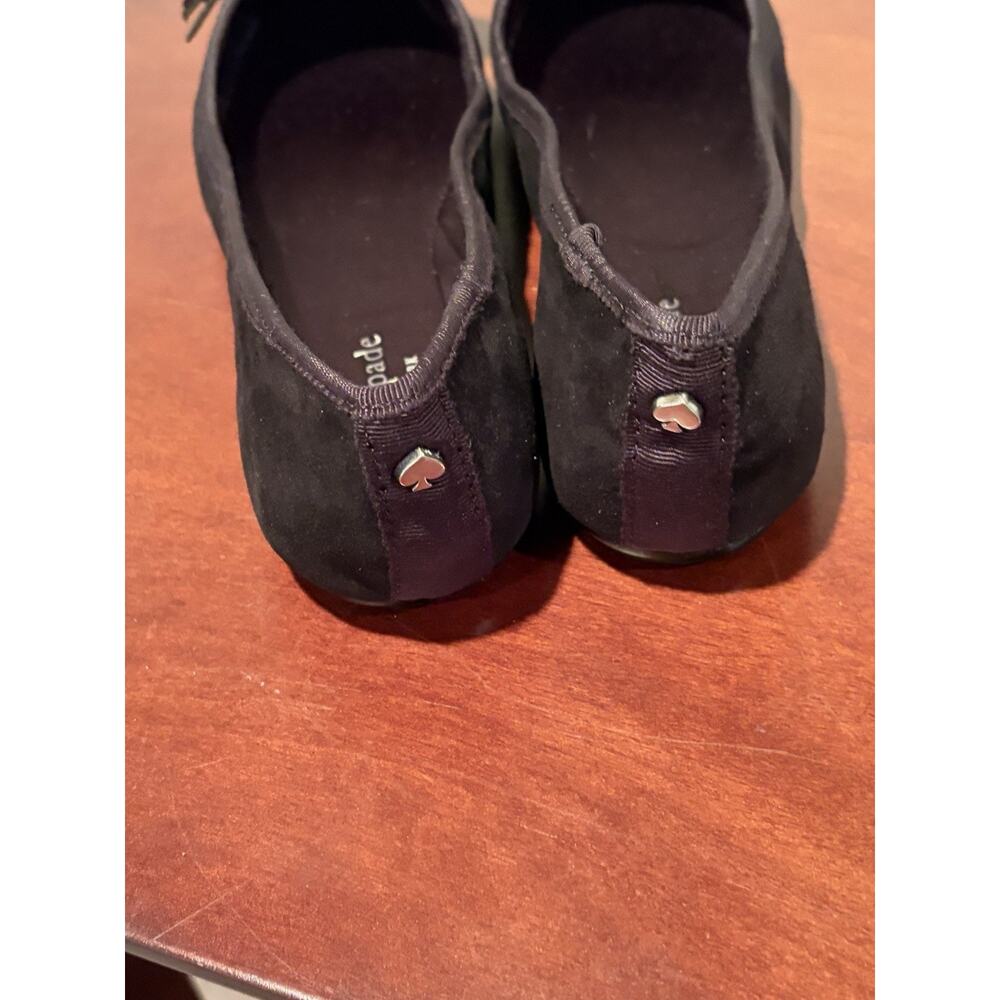 kate spade new york Women's Black Ballet Flats Glitter Bow Slip-On US 5 M - Picture 5 of 7